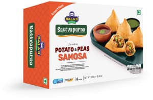 Balaji Sattvapurna Potato & Peas Medium Spicy Samosa 6 PCS 520G