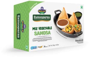 Balaji Sattvapurna Mix Vegetable Samosa Medium Spicy 6PCS 370G
