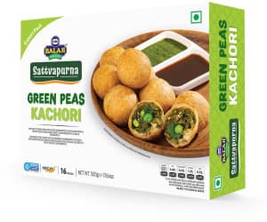 Balaji Sattvapurna Green Peas Kachori Medium Spicy 16PCS 500G