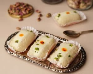Punjabi Cham Cham White Long Stuffed 1Kg
